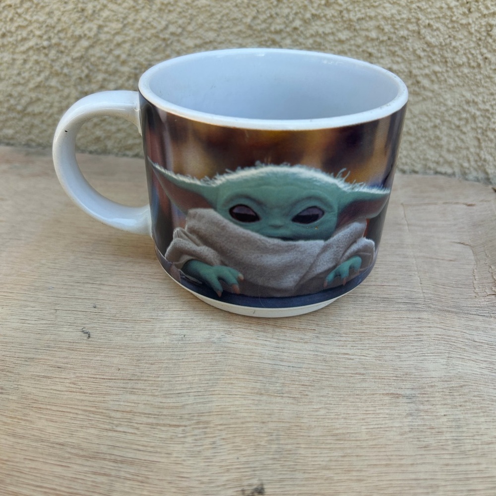 Star Wars Baby Yoda Mug - White and Brown